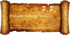 Palade Petrónia névjegykártya